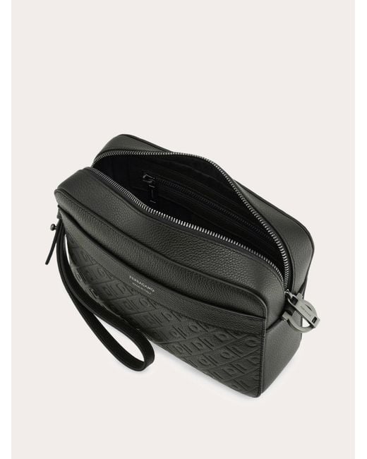 Ferragamo Black Monogram Shoulder Bag for men