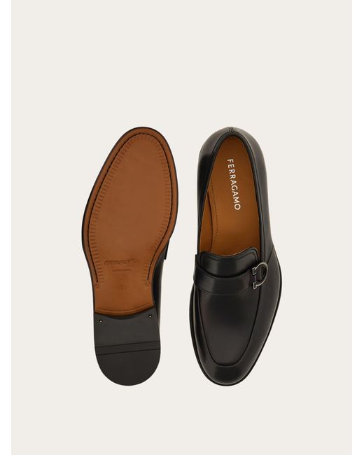 Ferragamo White Gancini Ornament Moccasin for men