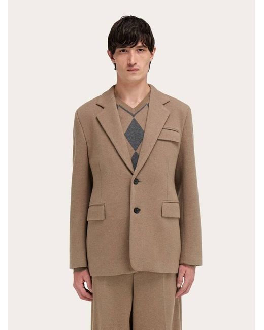 Ferragamo Natural Jersey Interlock Blazer for men
