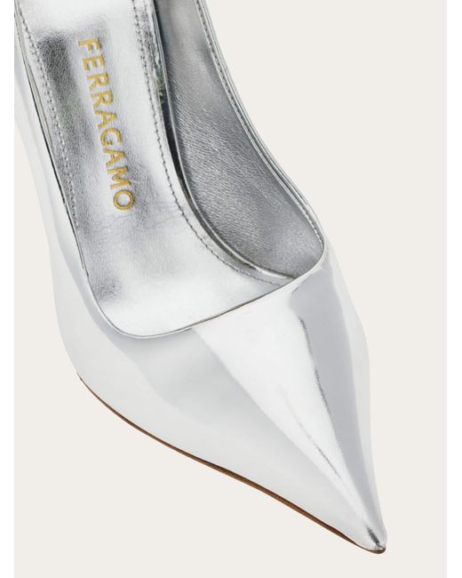 Ferragamo White Eva Pump