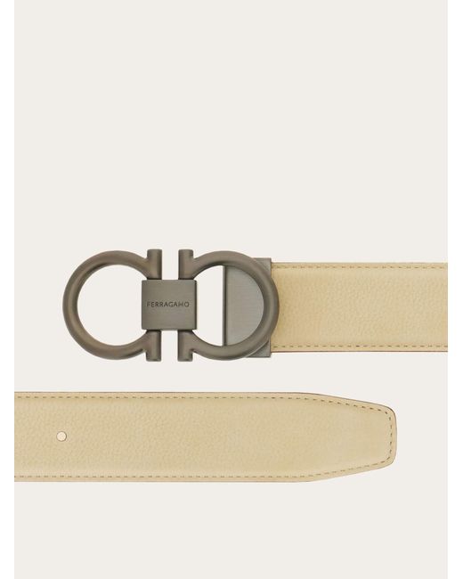 Ferragamo Natural Adjustable Gancini Belt for men