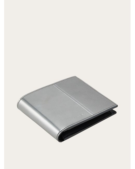 Wallet with knurled detailing Ferragamo pour homme en coloris Gray