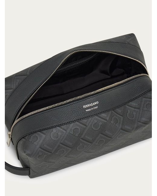 Ferragamo Gray Dopp Kit for men