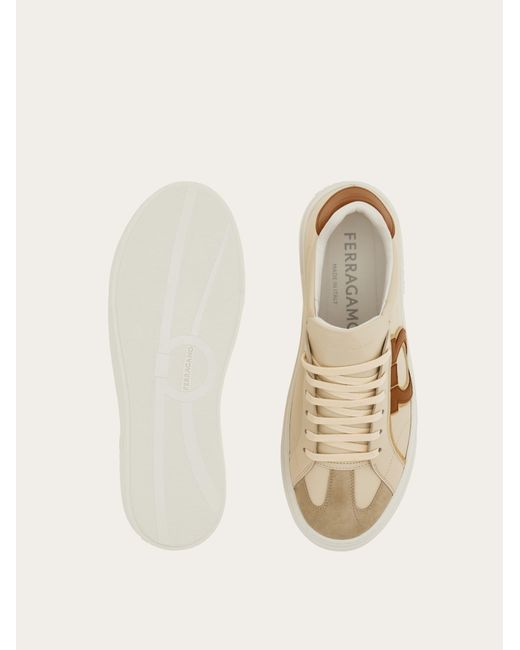 Ferragamo Natural Gancini Sneaker .5 for men
