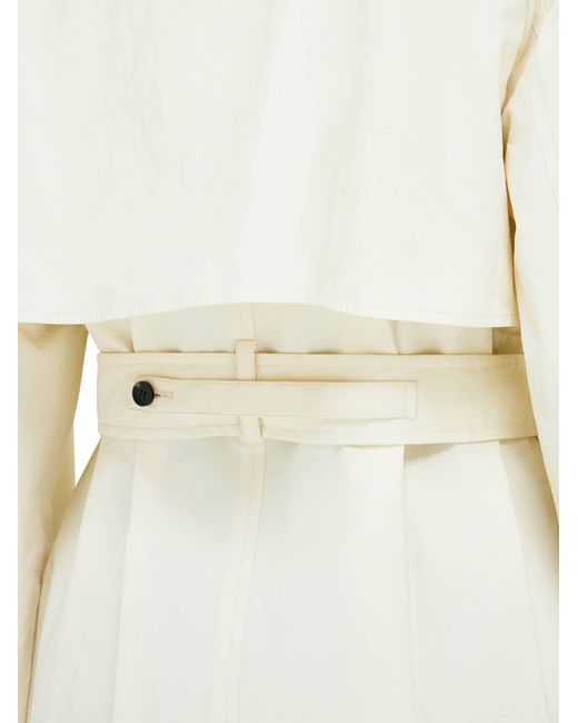 Ferragamo Natural Coated Linen Trench