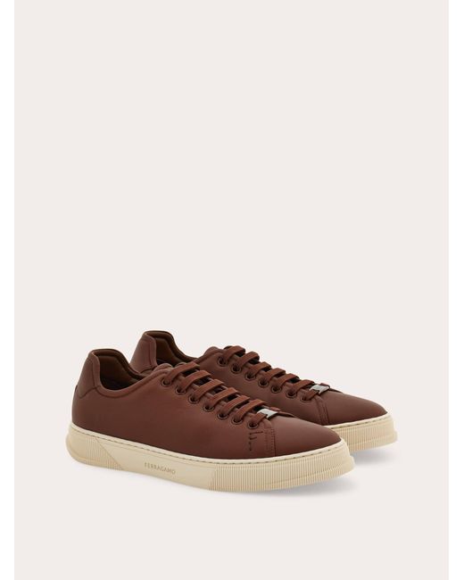 Ferragamo Herren Slip-On Low-Top-Sneaker Größe in Brown für Herren