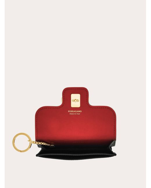 Ferragamo Black Gancini Key Holder