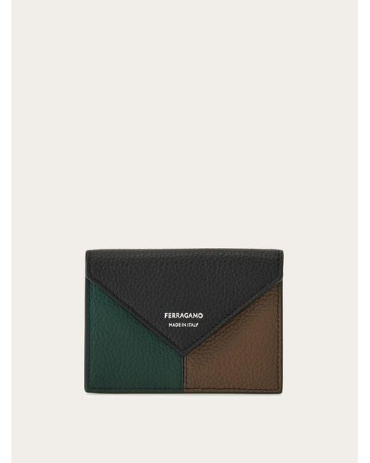 Ferragamo Multicolor Color Block Credit Card Holder for men