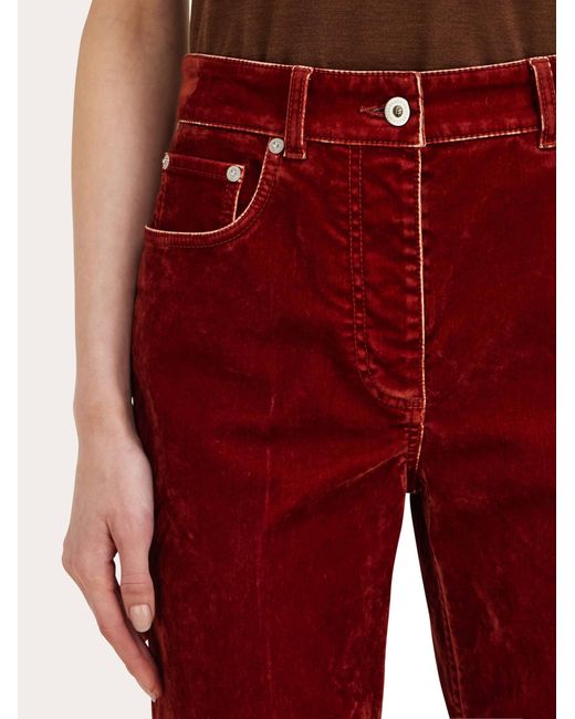 Ferragamo Red Five Pocket Trouser