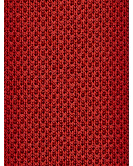 Ferragamo Red Silk And Cashmere Tie for men