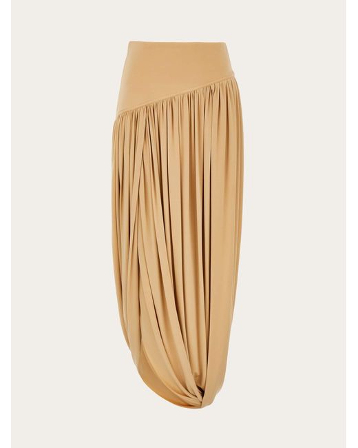 Ferragamo Natural Skirt With Basque Detail