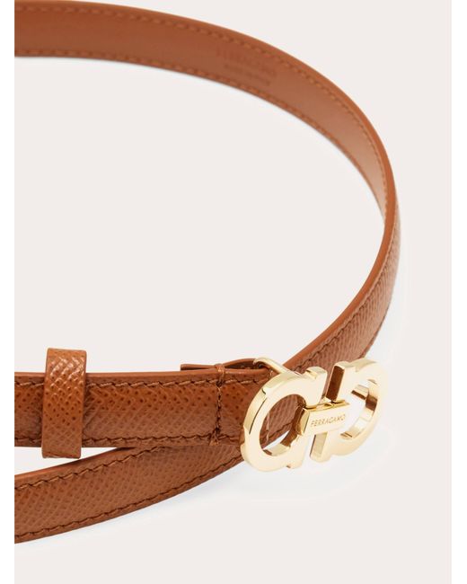Ferragamo White Gancini Fixed Belt