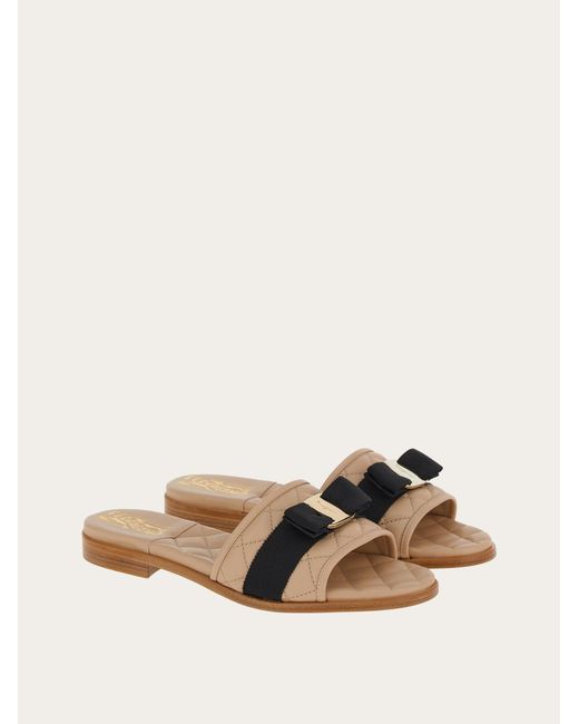 Ferragamo Brown Lovec Q Leather Sandal