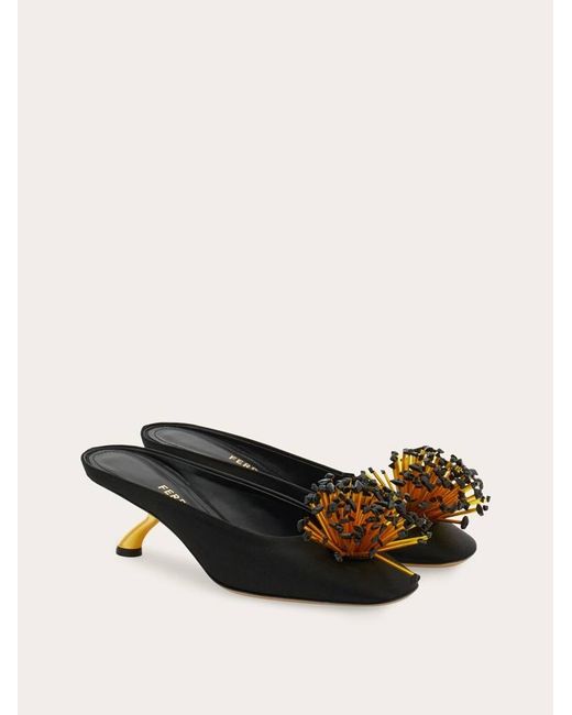 Ferragamo Natural S-Shaped Heel Mule .5