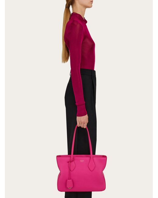 Ferragamo Pink Damen Totebag (M)
