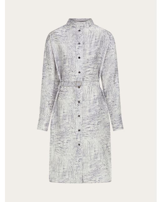 Ferragamo White Shirt Dress