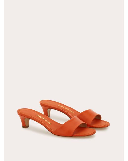 Ferragamo Pink Low Heeled Slide .5