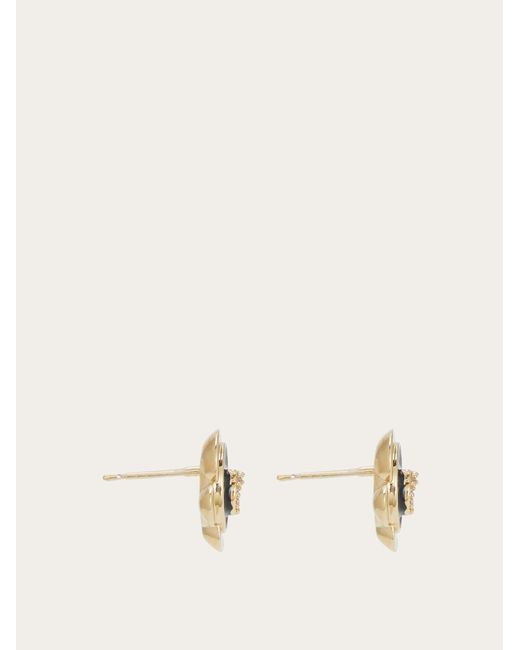 Ferragamo Natural Gancini Charm Earrings