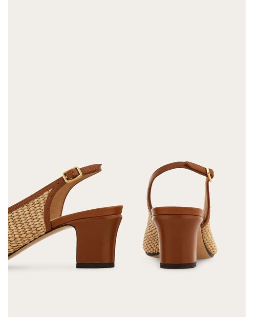 Ferragamo Natural Vara Bow Slingback