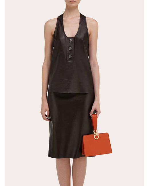 Ferragamo Orange Mini Clutch