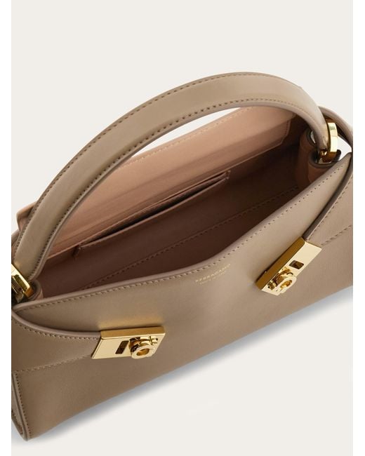 Ferragamo Natural Hug Soft Bicolor Handbag (Xs)