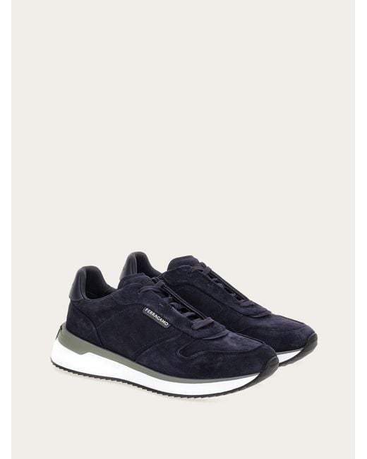 Ferragamo Blue Low Cut Sneaker .5 for men