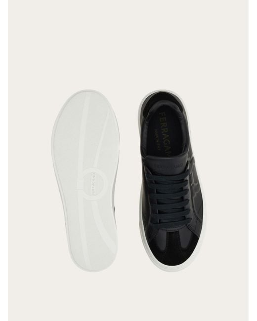 Ferragamo Black Gancini Sneaker for men
