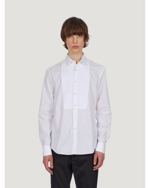 Ferragamo White Tuxedo Shirt for men