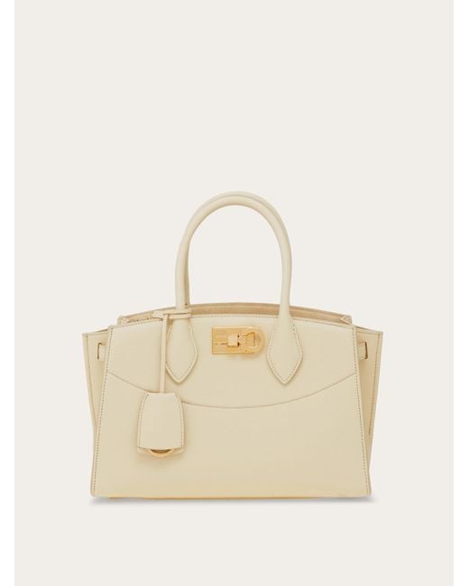 Ferragamo Natural New Studio Soft Bag (M)