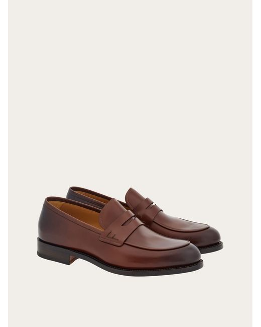 Ferragamo Brown Mocassino Penny Tramezza for men