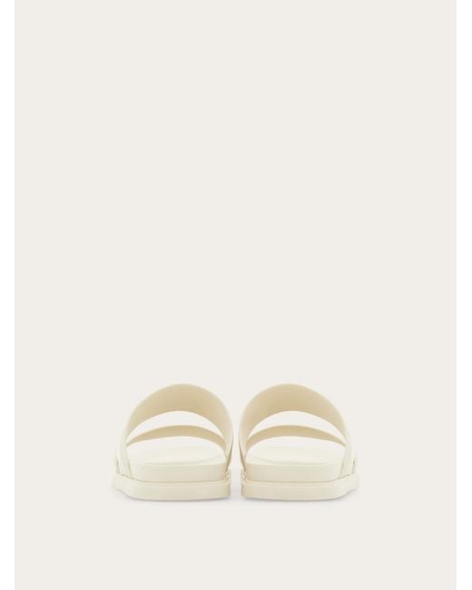 Ferragamo Natural Gancini Ornament Slide for men