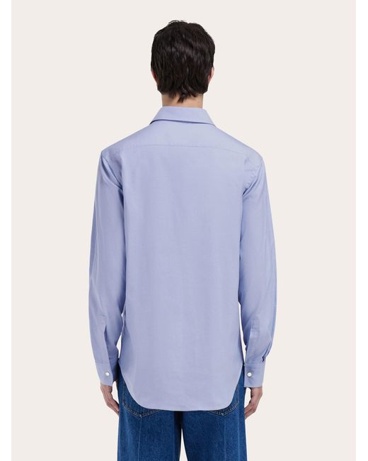 Ferragamo Blue Oxford Shirt for men