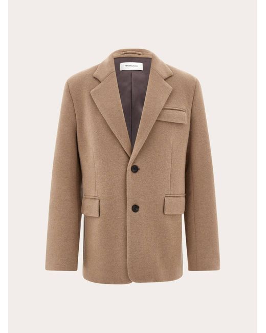 Ferragamo Natural Jersey Interlock Blazer for men