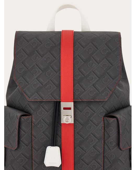 Ferragamo Black Dual-Pocket Backpack for men