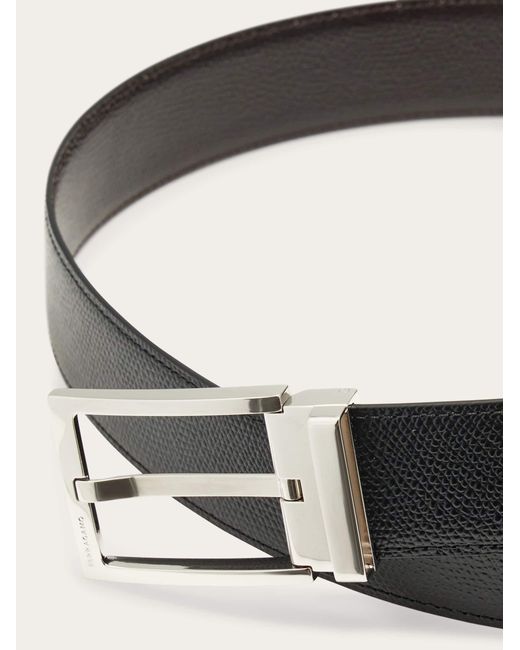 Ferragamo Black Apos;S Double Adjustable Leather Belt for men