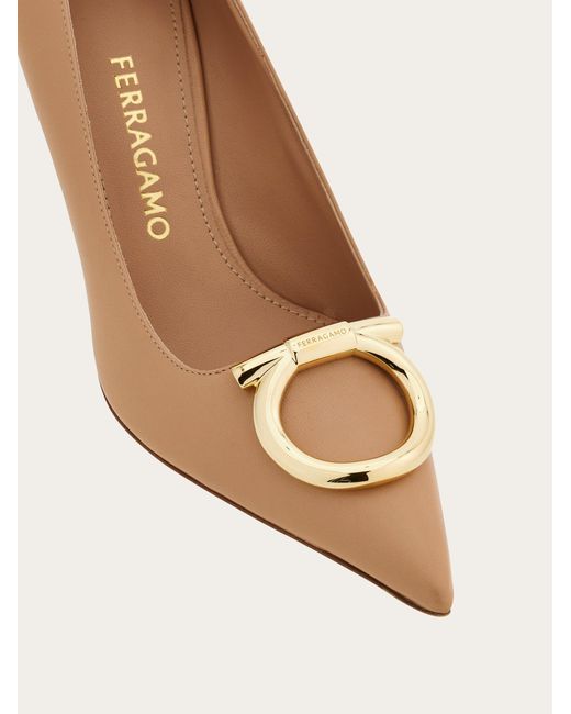 Ferragamo Natural Maxi Gancini Pump