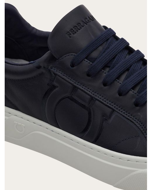 Ferragamo Blue Gancini Sneaker for men
