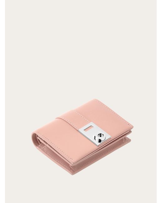 Ferragamo Pink Hug Compact Wallet