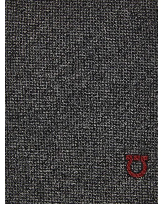 Ferragamo Black Gancini Jacquard Tie for men