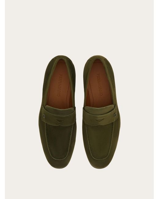 Ferragamo Green Penny Loafer for men