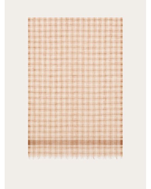Uomo Stola Tartan di Ferragamo in Natural da Uomo