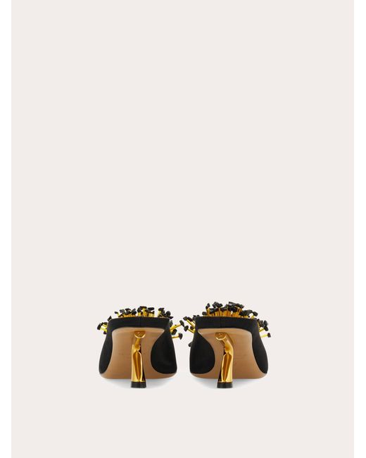 Ferragamo Natural S-Shaped Heel Mule .5