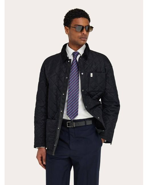 Ferragamo Blue Dots Jacquard Tie for men