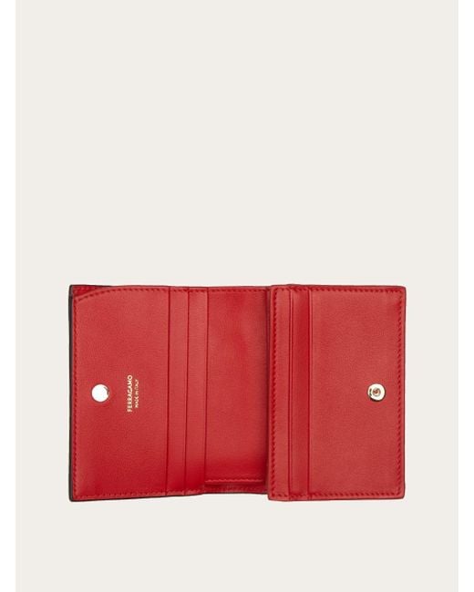 Ferragamo top wallet red