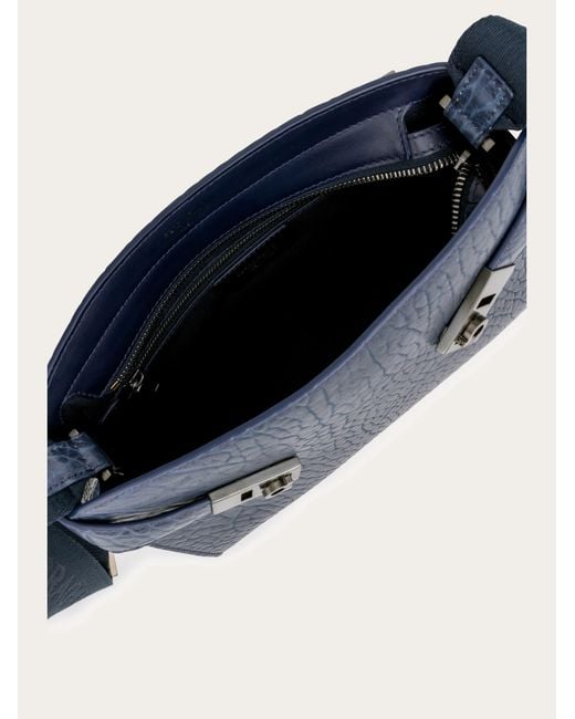 Ferragamo Blue Hug Messenger Bag for men