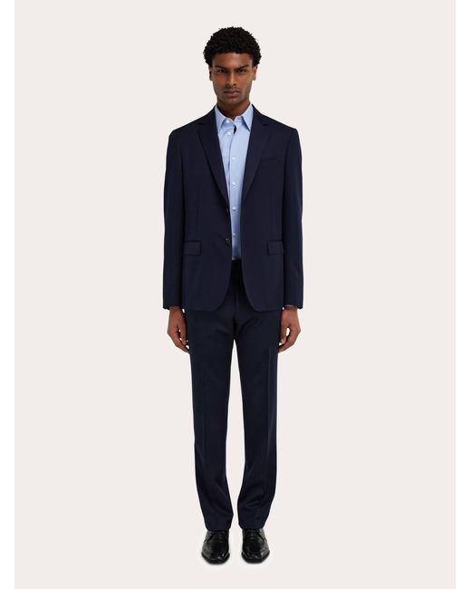 Ferragamo Blue Shirt With Micro Print for men