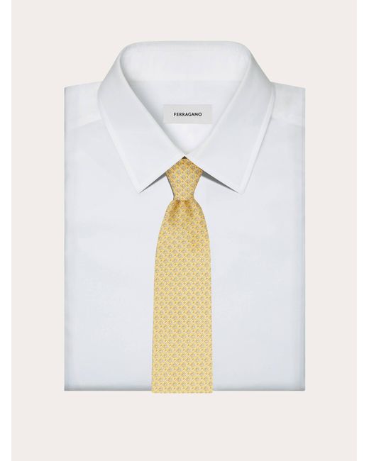 Uomo Cravatta di Ferragamo in Yellow da Uomo