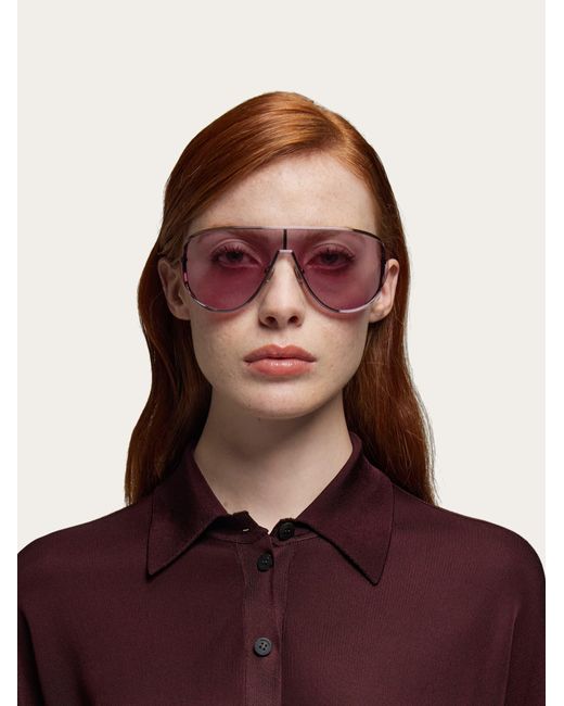 Donna Occhiale Da Sole di Ferragamo in Pink