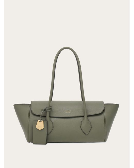 Ferragamo Natural East-West Tote Bag (M)