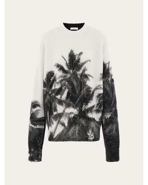 Mujer Jersey Estampado Trinidad Blanco Ferragamo de color White